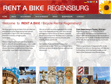 Tablet Screenshot of fahrradverleih-regensburg.de